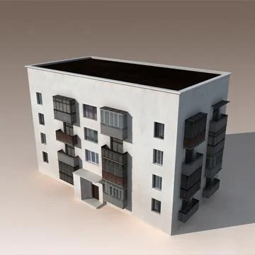 Low poly building 03 3D Model
