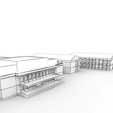 Low poly building 05 3D Model