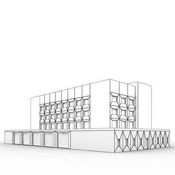 Low poly building 07 3D Model