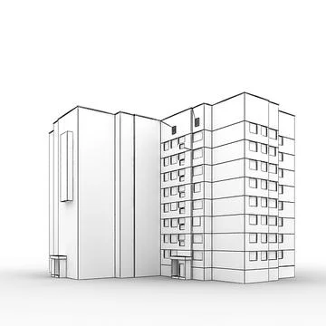 Low poly building 08 3D Model