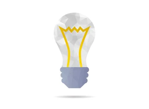 Low poly bulb Illustrazione stock