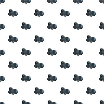 Low poly coal rocks repeating pattern background 스톡 일러스트
