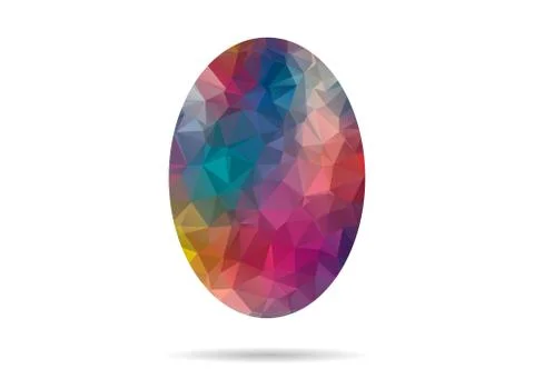 Low poly colorful easter egg Stock Illustration