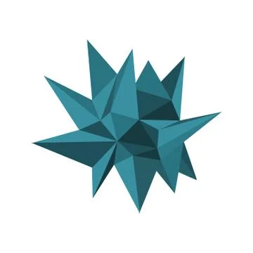 Low poly crystal Stock Illustration