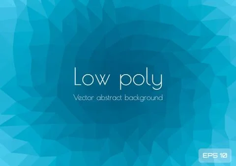 Low poly dark blue abstract background. Geometric triangulation. Textured Stock Illustration