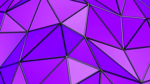 Low-poly dark waving surface with lines. 3D abstract background Stock Footage 219897874