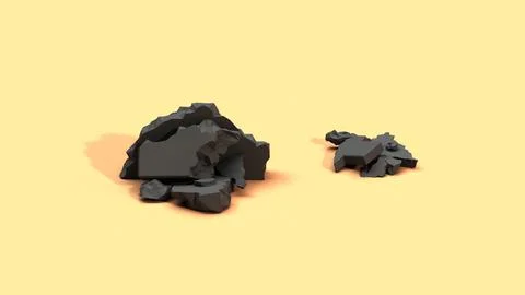 Low Poly Debris Piles 3D Model