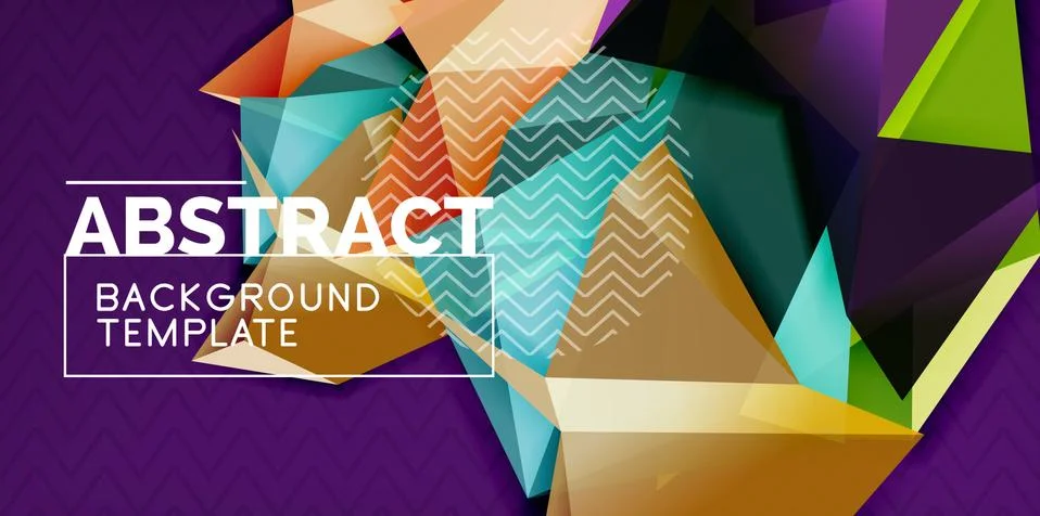 Low poly design 3d triangular shape background, mosaic abstract design template Stock Illustration