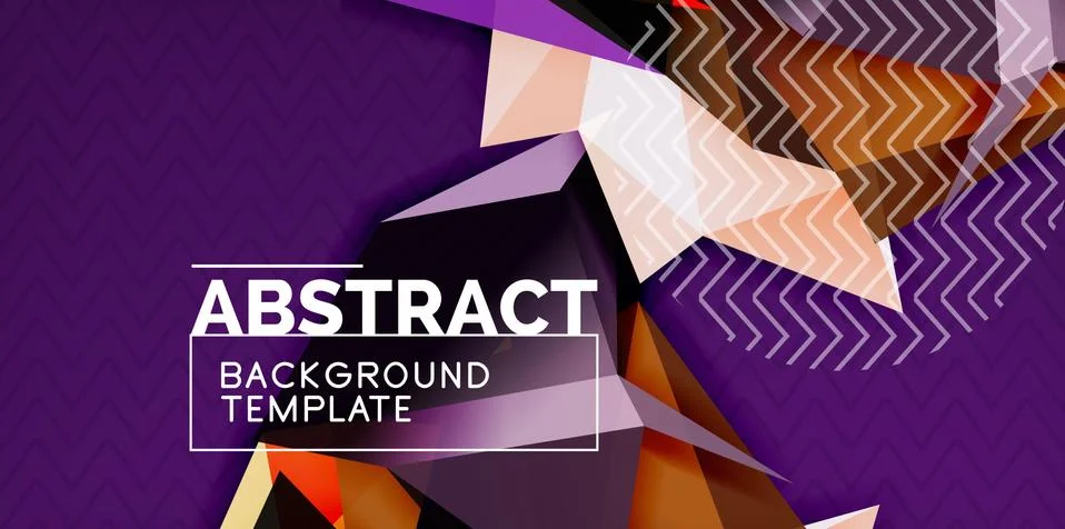 Low poly design 3d triangular shape background, mosaic abstract design template Stock Illustration