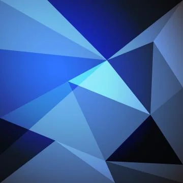 Low poly design element on blue gradient background Stock Illustration