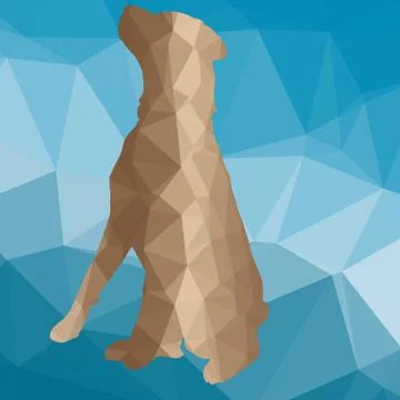 Low poly dog Stock Illustration
