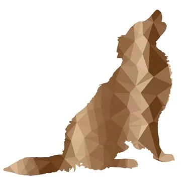 Low poly dog Stock Illustration