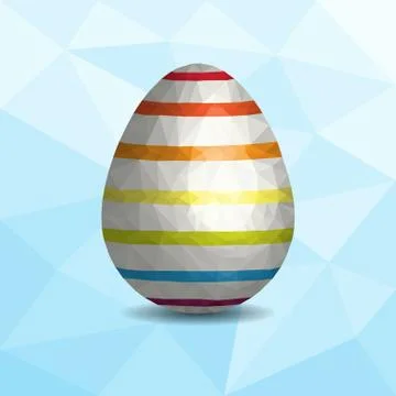 Low poly Easter egg Stock Illustration
