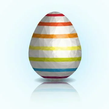 Low poly Easter egg Stock Illustration