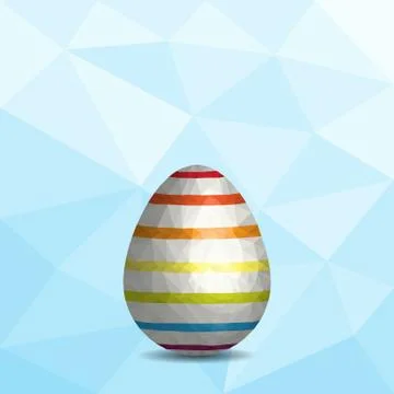 Low poly Easter egg Stock Illustration