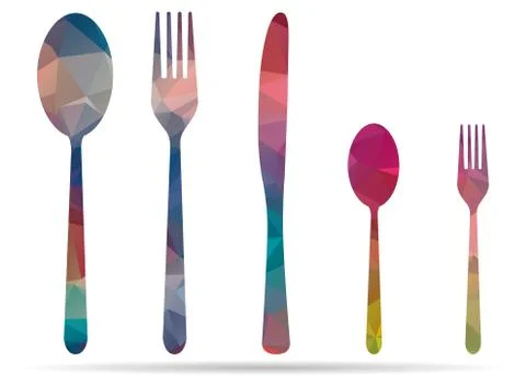 Low poly five covered Stock Illustration