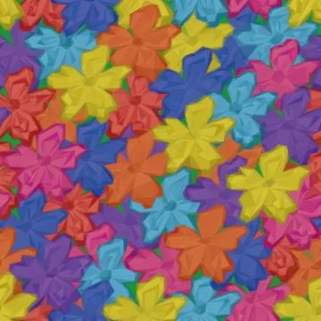 Low Poly Floral Background Stock Illustration