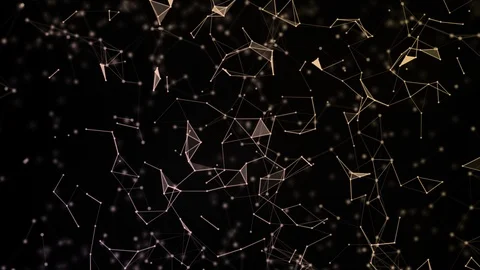 Low poly futuristic geometric background with moving lines and triangles Stock-Footage 91542966