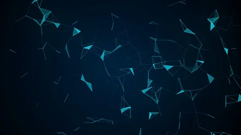 Low poly futuristic geometric background with moving lines and triangles 스톡 동영상 91565910