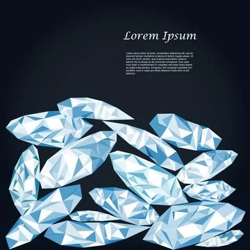 Low poly gems Stock Illustration