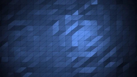 Low Poly Geometric Background in Blue 4k Looping (B) Stock Footage