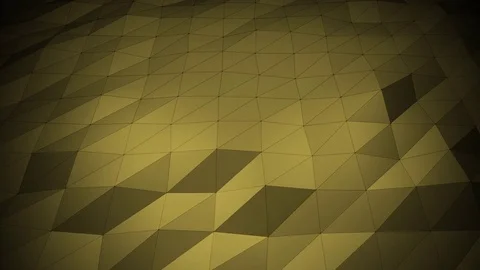 Low Poly Geometric Background in Yellow 4k Side view looping Video stock 73163735