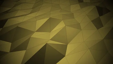 Low Poly Geometric Background in Yellow 4k Lower Side view looping Video stock 73163826