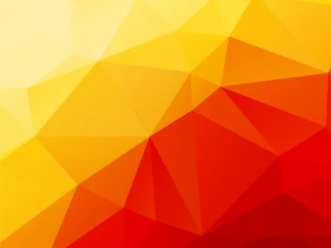 Low poly geometric orange background Illustrazione stock