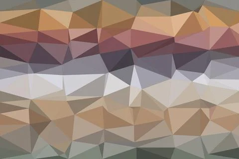 A low-poly geometric pattern fills the frame with beige, gray, and muted pi.. Illustrazione stock