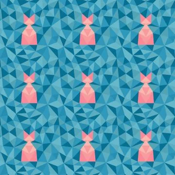 Low poly geometric pattern Stock Illustration