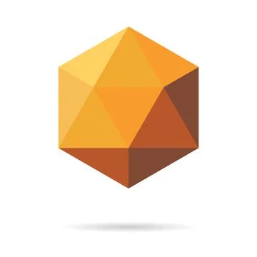 Low poly geometric polygon, transform triangle vector logo, art with shadow c Illustrazione stock