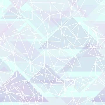 Low poly geometric seamless vector background in pastel colors Stock Illustration
