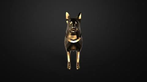 Low poly god 3d image Stock Illustration