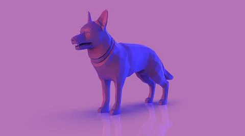 Low poly god 3d image Stock Illustration