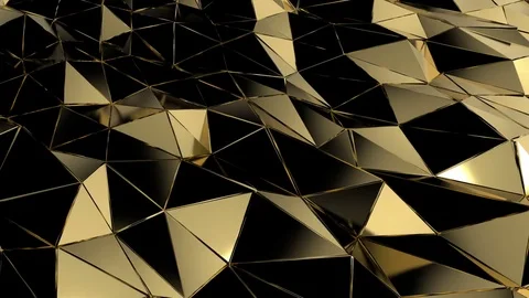 Low Poly Gold Stock Footage 72831643