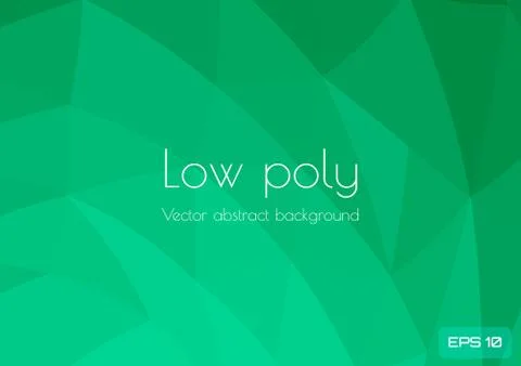 Low poly green abstract background. Geometric triangulation consisting of Stock Illustration