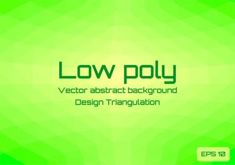 Low poly green lime abstract background. Geometric triangulation in ufo green Stock Illustration