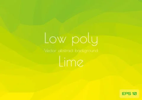 Low poly green lime abstract gradient background. Geometric triangulation in ufo Stock Illustration
