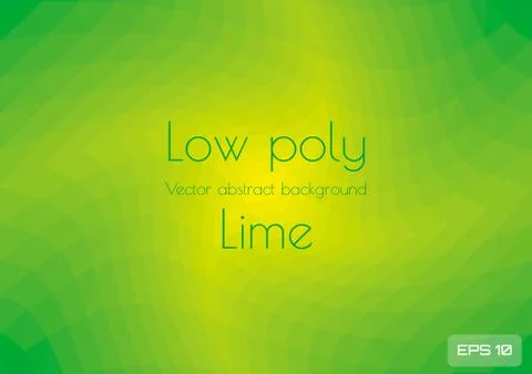 Low poly green lime abstract gradient background. Geometric triangulation in ufo Stock Illustration