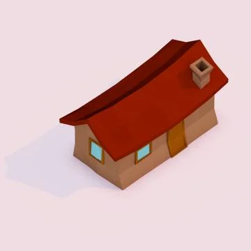 Low-Poly House Stock Illustration