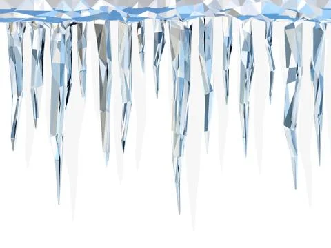 Low poly icicles Stock Illustration