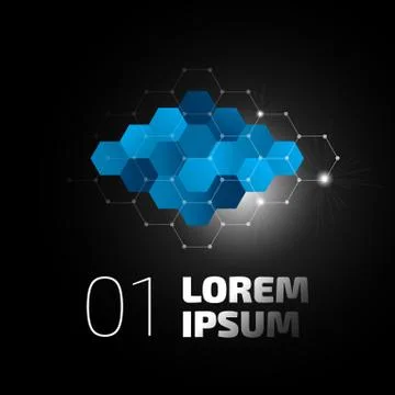 Low poly infographic template Stock Illustration