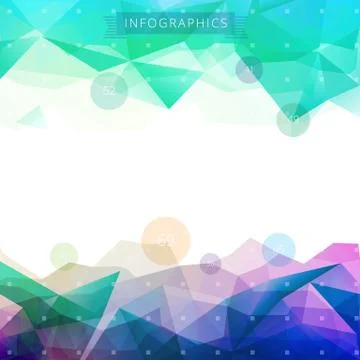 Low-poly infographics background Stock Illustration