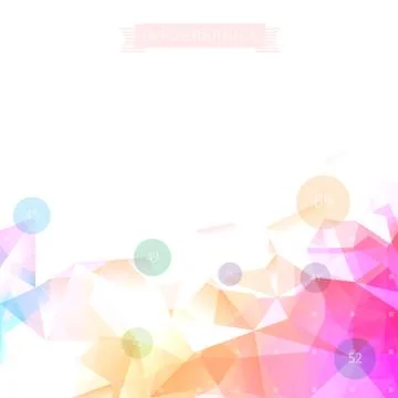 Low-poly infographics background Stock Illustration