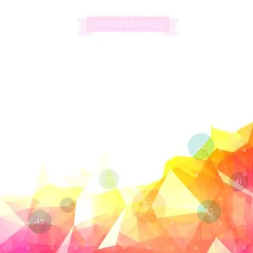 Low-poly infographics background Stock Illustration