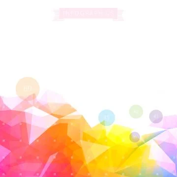 Low-poly infographics background Stock Illustration