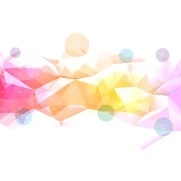 Low-poly infographics background Stock Illustration