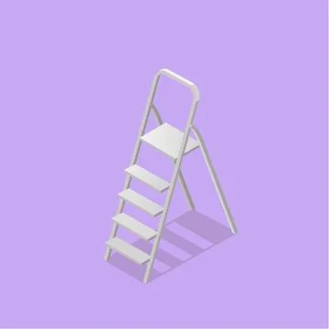 Low poly isometric ladder Stock Illustration