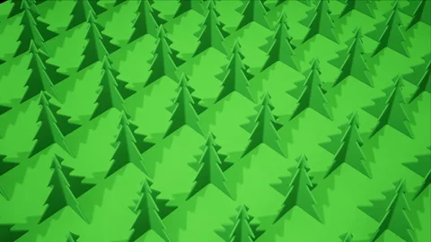 Low poly isometric trees Stock Footage 265247366