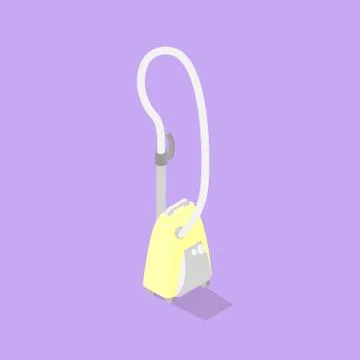 Low poly isometric vacuum cleaner Stock Illustration